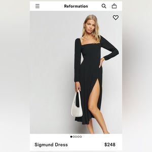 Reformation Sigmund Dress Black